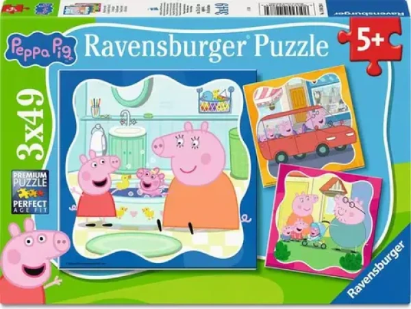 Ravensburger 120042884 Prasátko Peppa 3x49 dílků