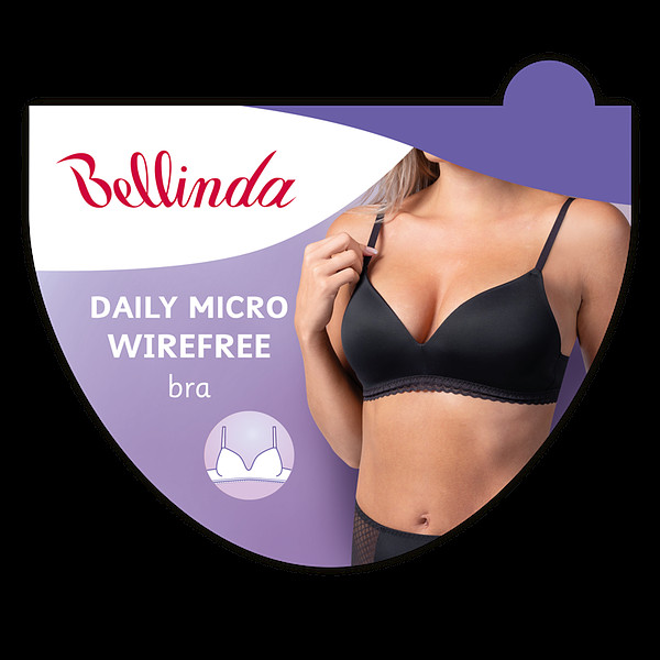 Dámská podprsenka bez kostic DAILY MICRO WIREFREE - BELLINDA - černá 75 C
