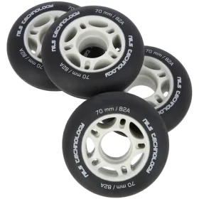 NILS Extreme PU 70x24 82A Matná kolečka černá 4 ks (5907695544091)