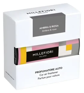 Millefiori Vůně do auta Ambra Rosa bílá / Vůně do auta / výdrž až 3 měsíce (18CAR50)