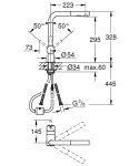 GROHE - Minta Dřezová baterie s výsuvnou sprškou, kartáčovaný Cool Sunrise 30274GN0