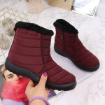 Nepromokavé sněhové boty na zip NEWS W EVE181C burgundy 37