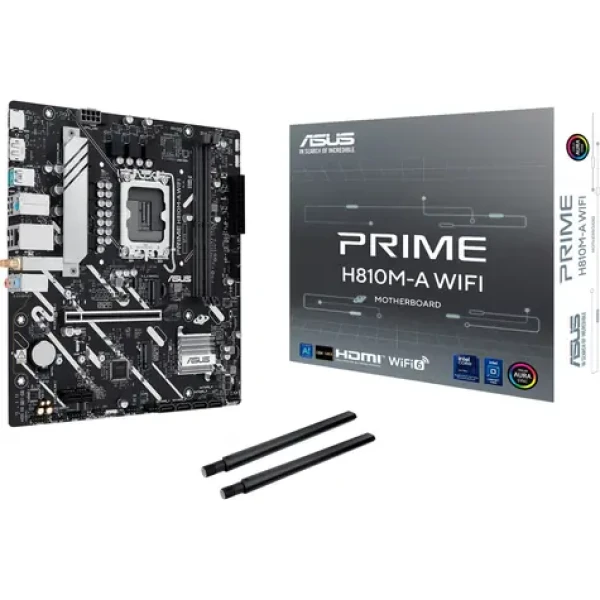 ASUS PRIME H810M-A WIFI / H810 / LGA 1851 / 2x DDR5 / PCIex16 / GLAN / mATX (90MB1KJ0-M0EAY0)