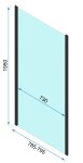 REA/S - Sprchový kout Rapid Slide Dveře: 150 x Sprchová zástěna: 80 KPL-09889