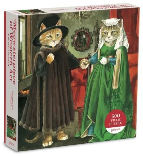 GALISON Čtvercové puzzle Meowsterpiece: Arnolfiniho manželství