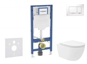 GEBERIT - Duofix Set předstěnové instalace, klozetu Oudee Vortex a sedátka softclose, tlačítko Sigma30, bílá/chrom SANI11CA3186B