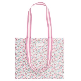 GREEN GATE Taška Shopper Louisa White, růžová barva, plast, textil