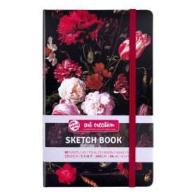 Skicák v pevné vazbě Flowers (13x21cm, 140g/m2)