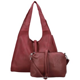 Trendy dámský koženkový set kabelek Winona, vínový