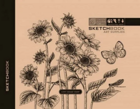 Sketchbook KRAFT MEADOW 19,7 14,5 cm