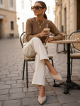 Dámské semišové baleríny ZY1426 béžové - FashionStreet 38