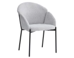 Jídelní židle Felicita, světle šedá strukturovaná látka