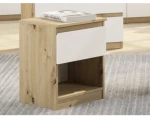 Skříňka/noční stolek Carlos 40 cm, dub artisan/bílá