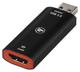 Hama Video Recording Stick USB-HDMI černá / Video grabber / 4K UHD (4096x2160) / Hliníkové tělo (74257)