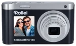 Rollei Compactline 12x černá / Digitální fotoaparát / 64 Mpix / 12x zoom / 2,8" IPS LCD / 4K UHD video / Stabilizace (12102)