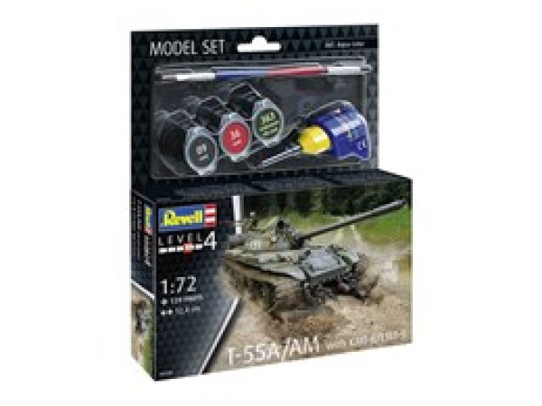 ModelSet military 63328 - T-55A/AM with KMT-6/EMT-5 Mine Plough (1:72)