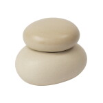 Ferm Living Úložná dóza Pebble Sand/Cream Small, krémová barva, keramika