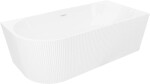 MEXEN - Silo volně stojící rohová vana pravá reliéf 170 x 80, bílá, bez krytky přepadu a zátky 52891708000P-SS
