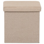 Taburet s úložným prostorem, látka krémová