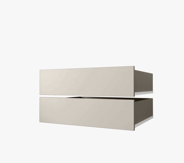 Zásuvky pro šatní skříně LUX Barva korpusu: Kašmír, Počet: 2 sady - 4x šuplík