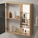 REA - Sada koupelnového nábytku s umyvadlem Sora DE07-70 Oak 70CM REA-M0608