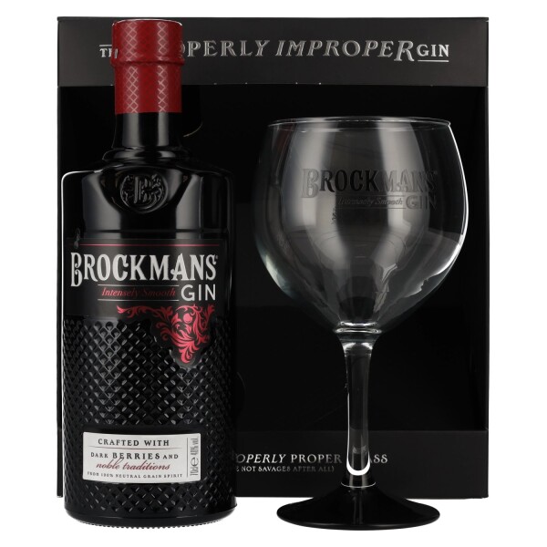 Brockman's Intensly Smooth Premium Gin 40% 0,7 l (dárkové balení 1 sklenička)