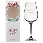 Bella Rose Sklenice na víno Nechľastám, degustujem + vánoční krabička – SK, čirá barva, sklo, 350 ml