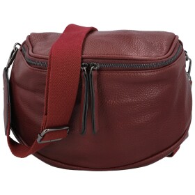 Stylová dámská koženková kabelko-ledvinka Ergitta Newa, vínová
