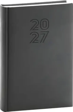 NOTIQUE Aprint 2027 černá / Denní diář / A5 / česko-slovenské kalendárium