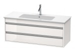 DURAVIT - Ketho Umyvadlová skříňka 48x120x48 cm, 2 zásuvky, lesklá bílá KT643102222