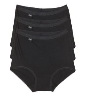 Dámské kalhotky 3 pack Basic maxi black - Sloggi černá 4XL