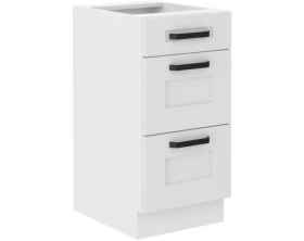 Dolní zásuvková kuchyňská skříňka Luna, 40 cm, bílá