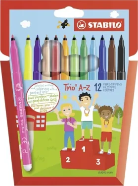 STABILO® Trio A-Z - 12 ks sada - 12 různých barev (378/1-12-01)