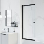 HOPA - Vanová zástěna EASY SLIDE BLACK NEW - Barva rámu - Černá matná, Rozměr A - 100, Rozměr C - 150, Směr zavírání - Univerzální Levé / Pravé, Výplň - Čiré bezpečnostní sklo - 5 mm BCEASL100BCN