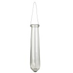 Ib Laursen Závěsná skleněná vázička Hand Blown, čirá barva, sklo, kov