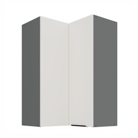 Horní rohová skříňka Aria ANT 60x60 GN-90 2F (90°) Barva korpusu: Antracit, Barva dvířek: WH - Crystal white AFM
