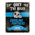 Cedule Carolina Panthers NFL Obey The Rules Embossed