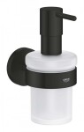 GROHE - QuickFix Start Dávkovač mýdla s držákem, sklo/matná černá 411952430