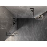 MEXEN/S - Lunar L sprchový kout dveře křídlové levá 70 x 70, transparent, grafit kartáčovaná 834L-070-070-66-00-L