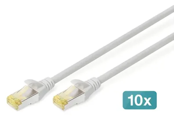 Digitus šedá / Patch kabel / CAT 6A / S/FTP / 5 m / 10 ks (DK-1644-A-050-10)