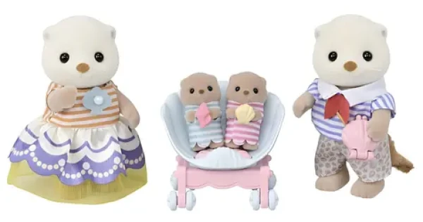 SYLVANIAN FAMILIES Rodina mořských vyder s kočárkem