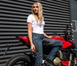 Dámské kalhoty Trilobite Parado doublelayer Aaa skinny fit blue level 2 - 26 / modrá