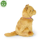 Plyšová kočka hnědá 25 cm ECO-FRIENDLY