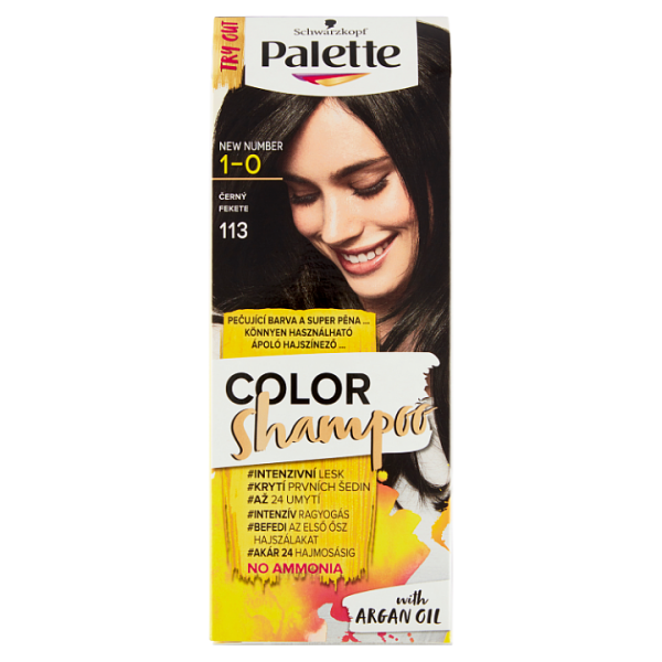 Schwarzkopf Palette Color Shampoo barva na vlasy Černý 1-0 (113)