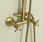 SAPHO - ANTEA sprchový sloup k napojení na baterii, hlavová, ruční sprcha, bronz SET036
