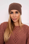 Fleecová čepice Anna K238 mocca UNI
