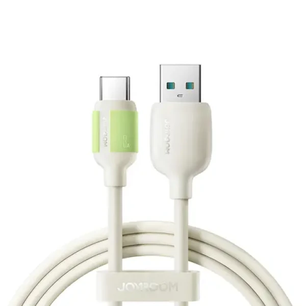 Joyroom S-A53 Nabíjecí kabel s fluorescenčním hrotem USB-A (M) - USB-C (M) 3A 1.2m béžová (6956116730482)