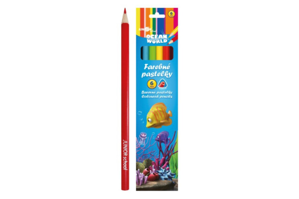 Pastelky Ocean World trojhranné/6 ks