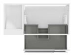 Kielle - Oudee Skříňka s umyvadlem 90 cm, pravá varianta, lesklá bílá 50002S90R0