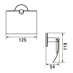 Laufen - Cana Držák toaletního papíru s krytem, chrom H3841320040011